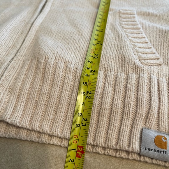 Carhartt Fair Isle Wool Blend Zipper Cardigan Sweater Size Women’s Small - Picture 9 of 9